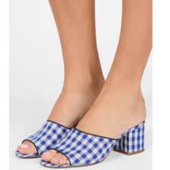 Jcrew gingham Slides - Picture 1 of 4